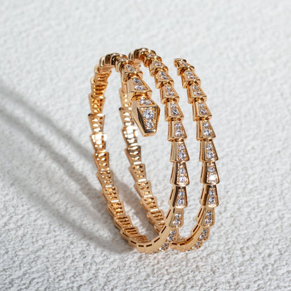 [Valéa jewellery]SERPENTI BRACELET PINK GOLD DIAMOND DOUBLE ROW
