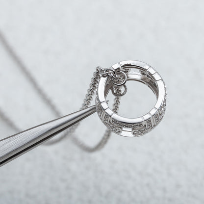 [Valéa jewellery]PARENTESI NECKLACE SILVER DIAMOND