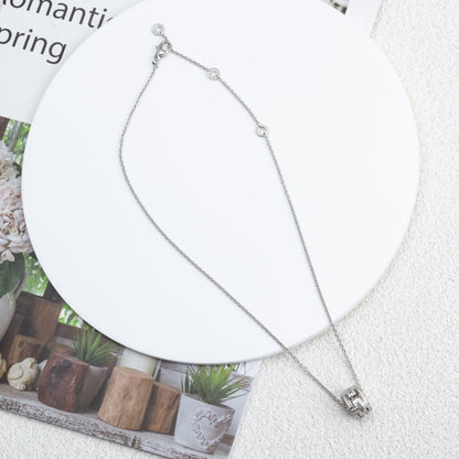 [Valéa jewellery]PARENTESI NECKLACE SILVER DIAMOND