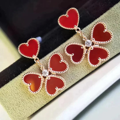 [valéa jewellery]SWEET CLOVER CARNELIAN EARRINGS