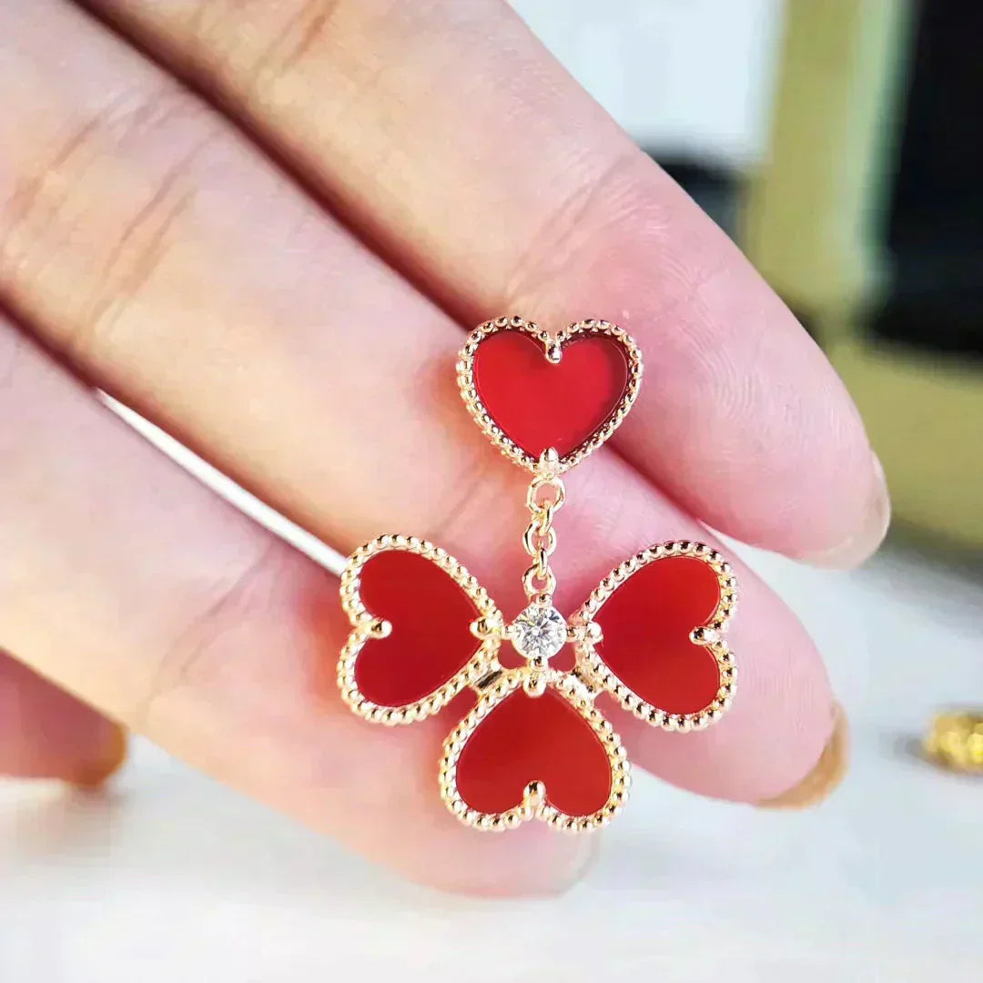 [valéa jewellery]SWEET CLOVER CARNELIAN EARRINGS