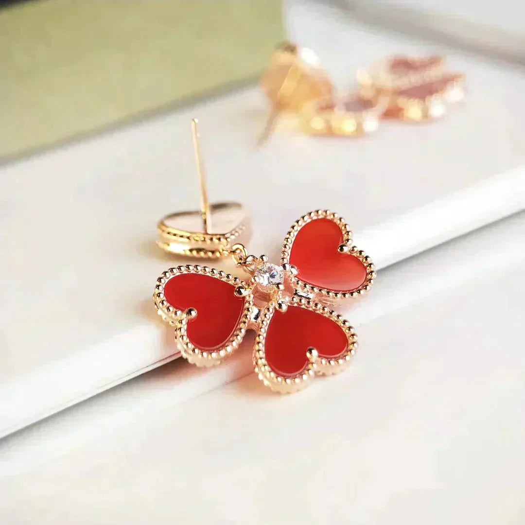 [valéa jewellery]SWEET CLOVER CARNELIAN EARRINGS