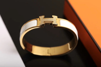 [Valéa jewellery]H BRACELET GOLD DIAMOND
