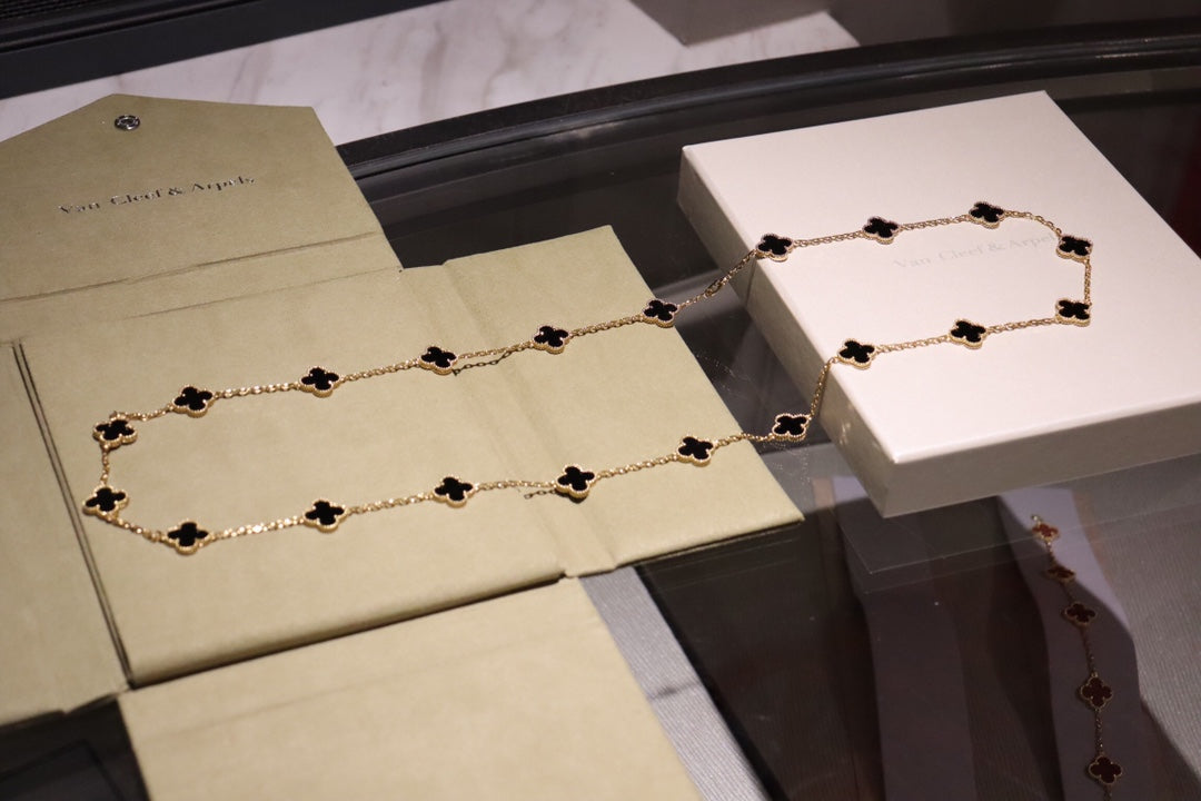 [Valéa jewellery]CLOVER 20 MOTIFS ONYX ROSE GOLD