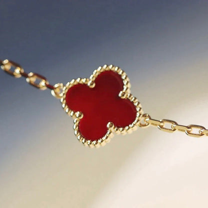 [Valéa jewellery]CLOVER 20 MOTIFS CARNELIAN NECKLACE