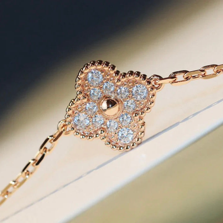 [Valéa jewellery]CLOVER 20 MOTIFS LASER DIAMOND NECKLACE