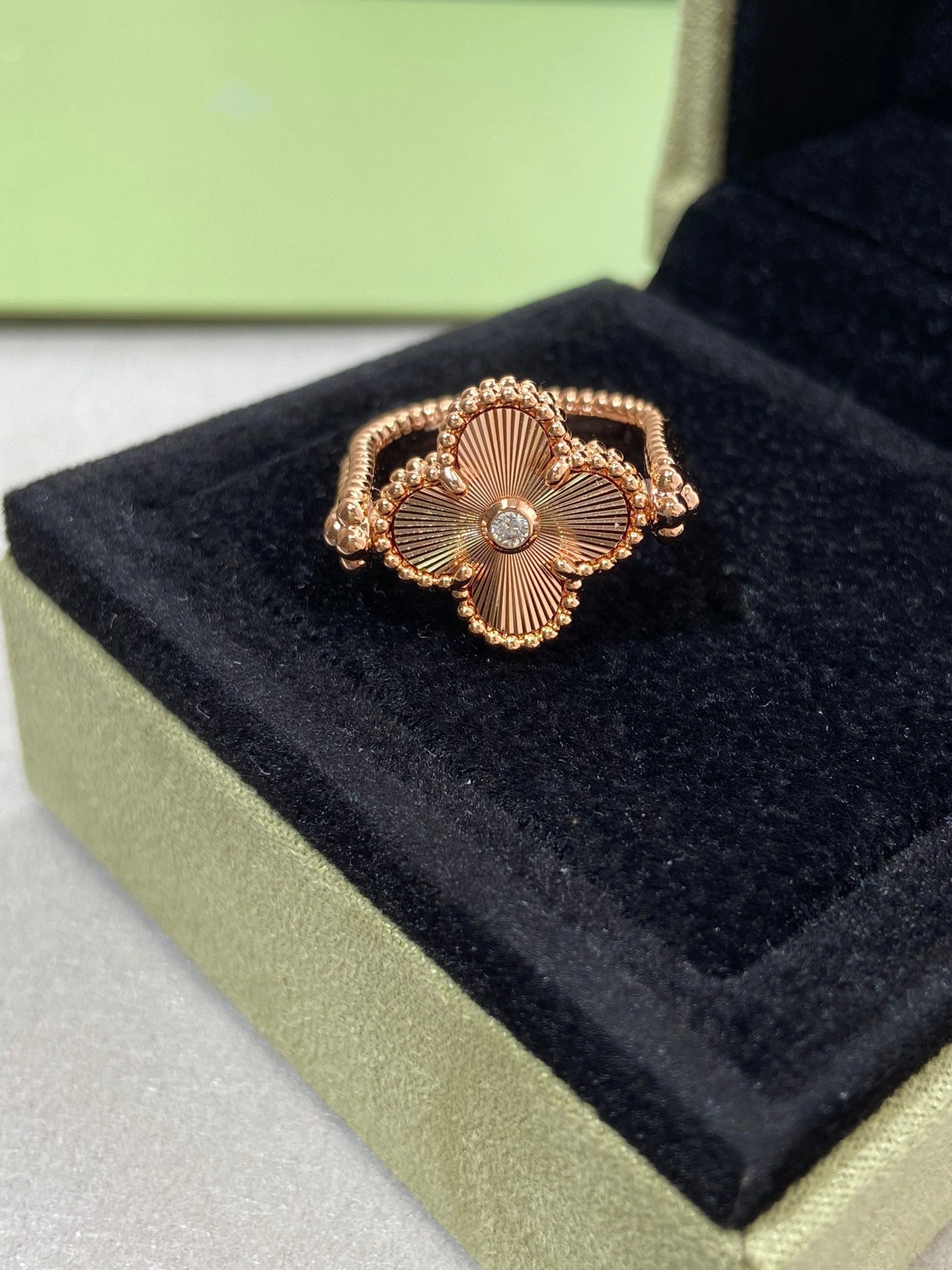 [Valéa jewellery]CLOVER RIVERSIBLE ROSE GOLD RING