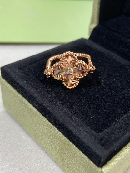 [Valéa jewellery]CLOVER RIVERSIBLE ROSE GOLD RING