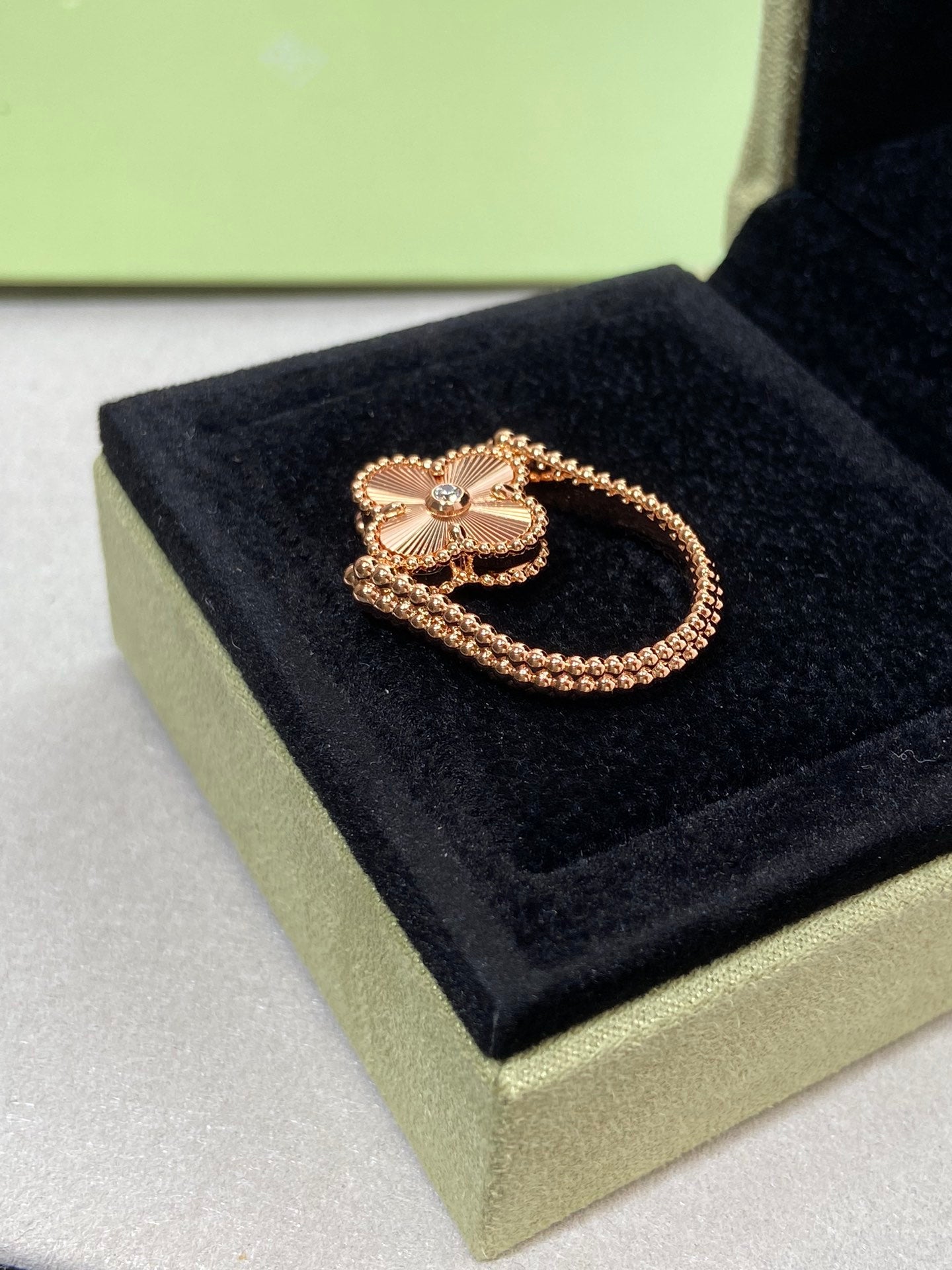 [Valéa jewellery]CLOVER RIVERSIBLE ROSE GOLD RING