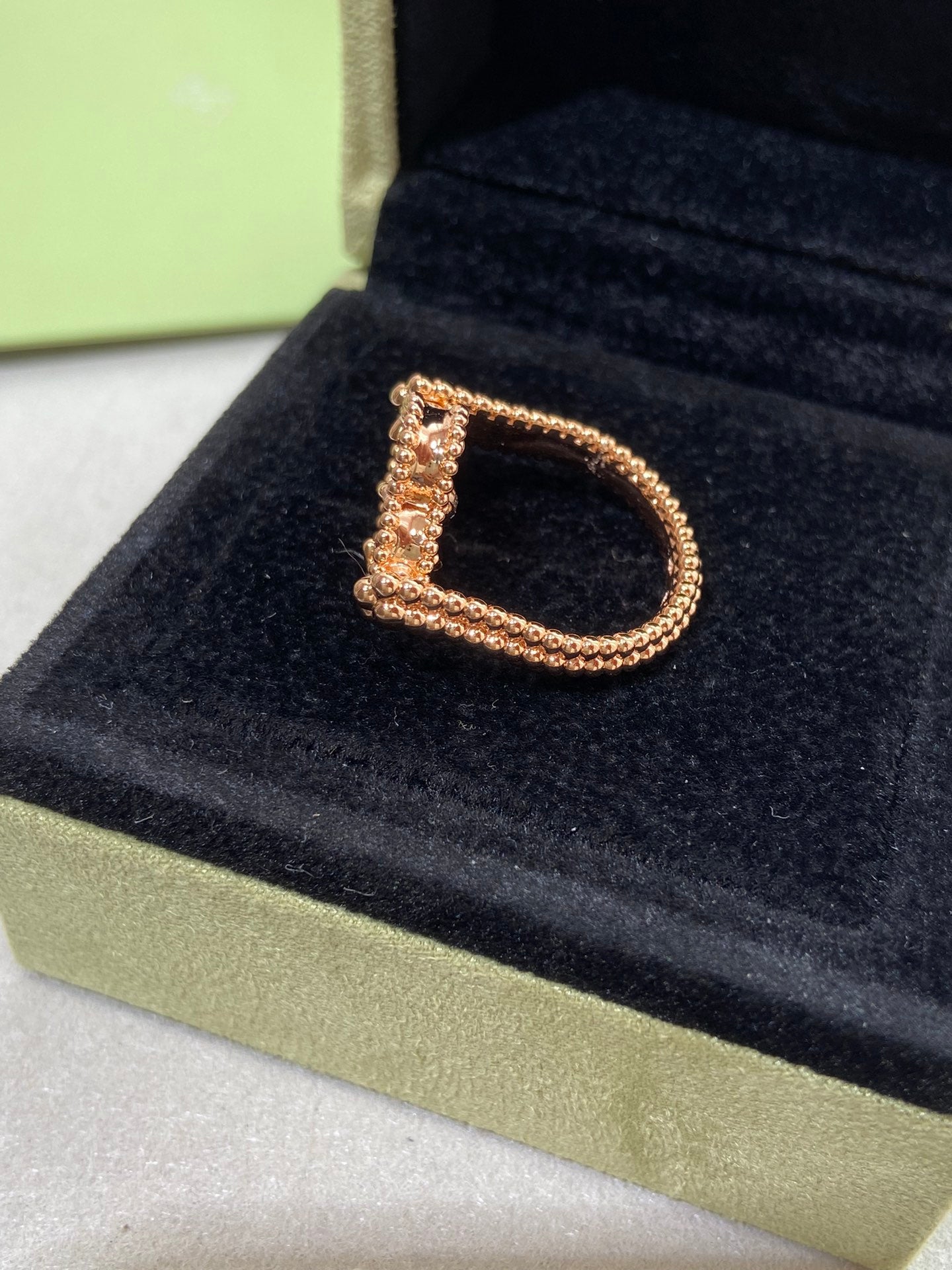 [Valéa jewellery]CLOVER RIVERSIBLE ROSE GOLD RING
