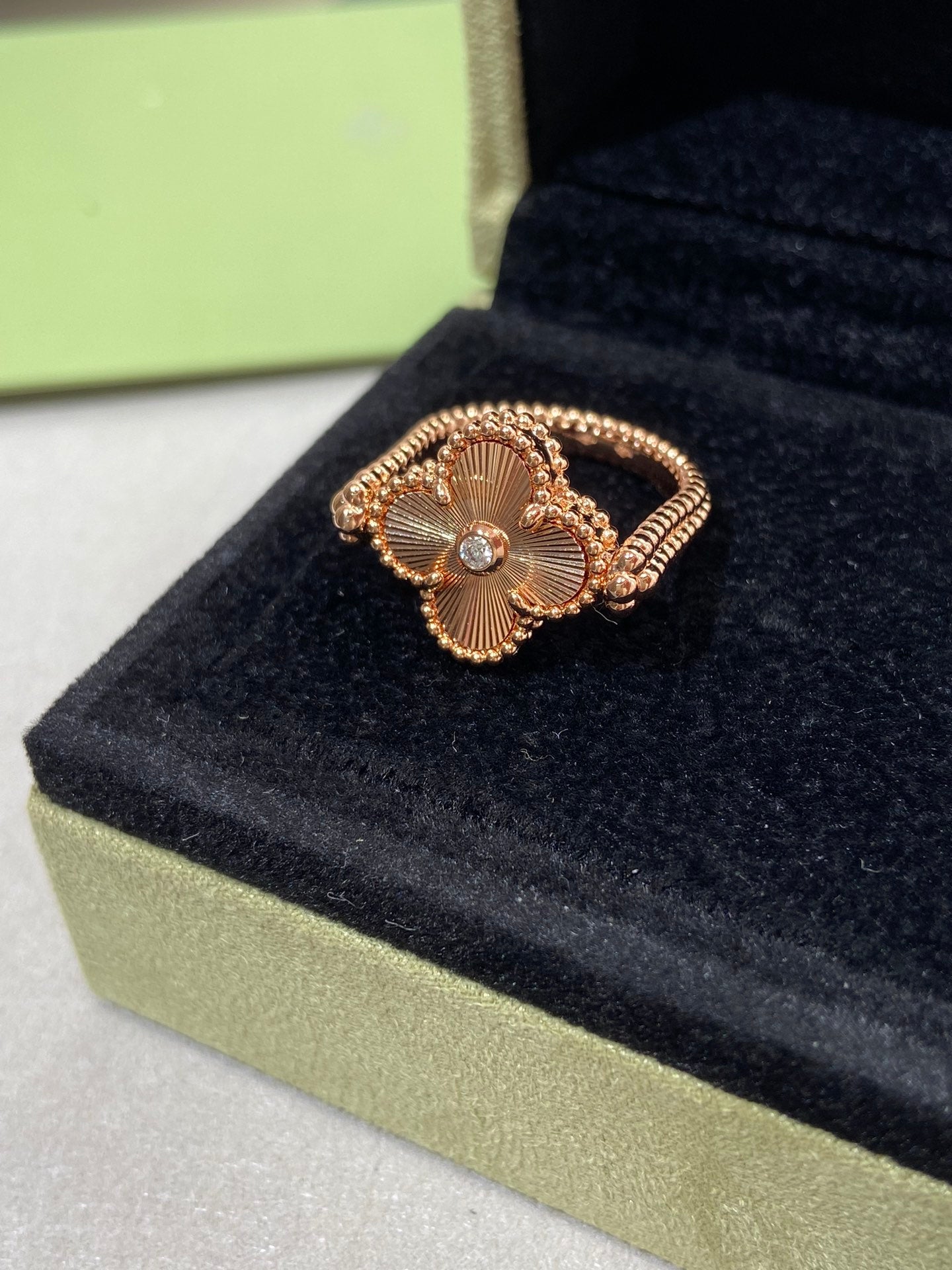 [Valéa jewellery]CLOVER RIVERSIBLE ROSE GOLD RING
