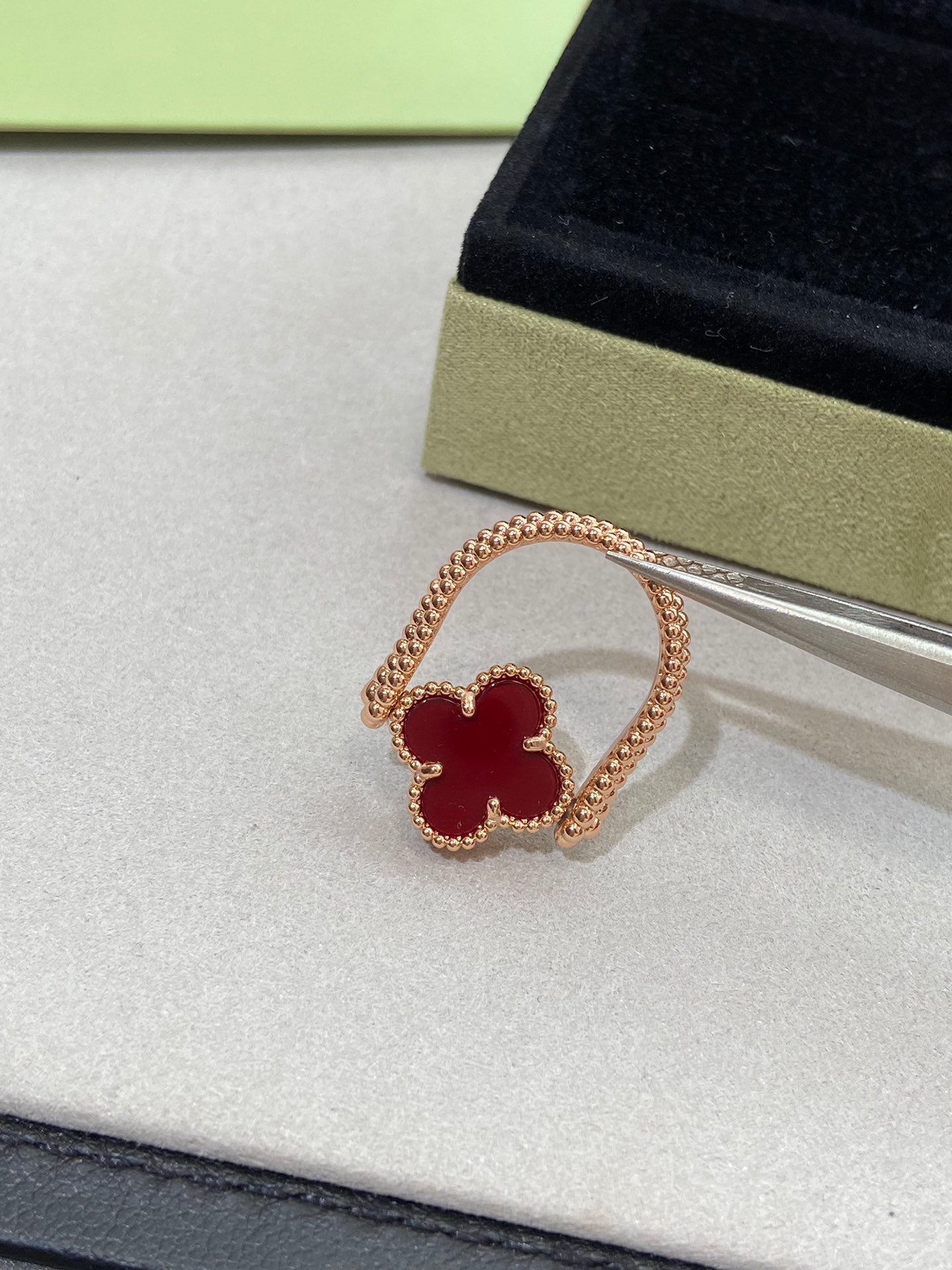 [Valéa jewellery]CLOVER RIVERSIBLE ROSE GOLD RING