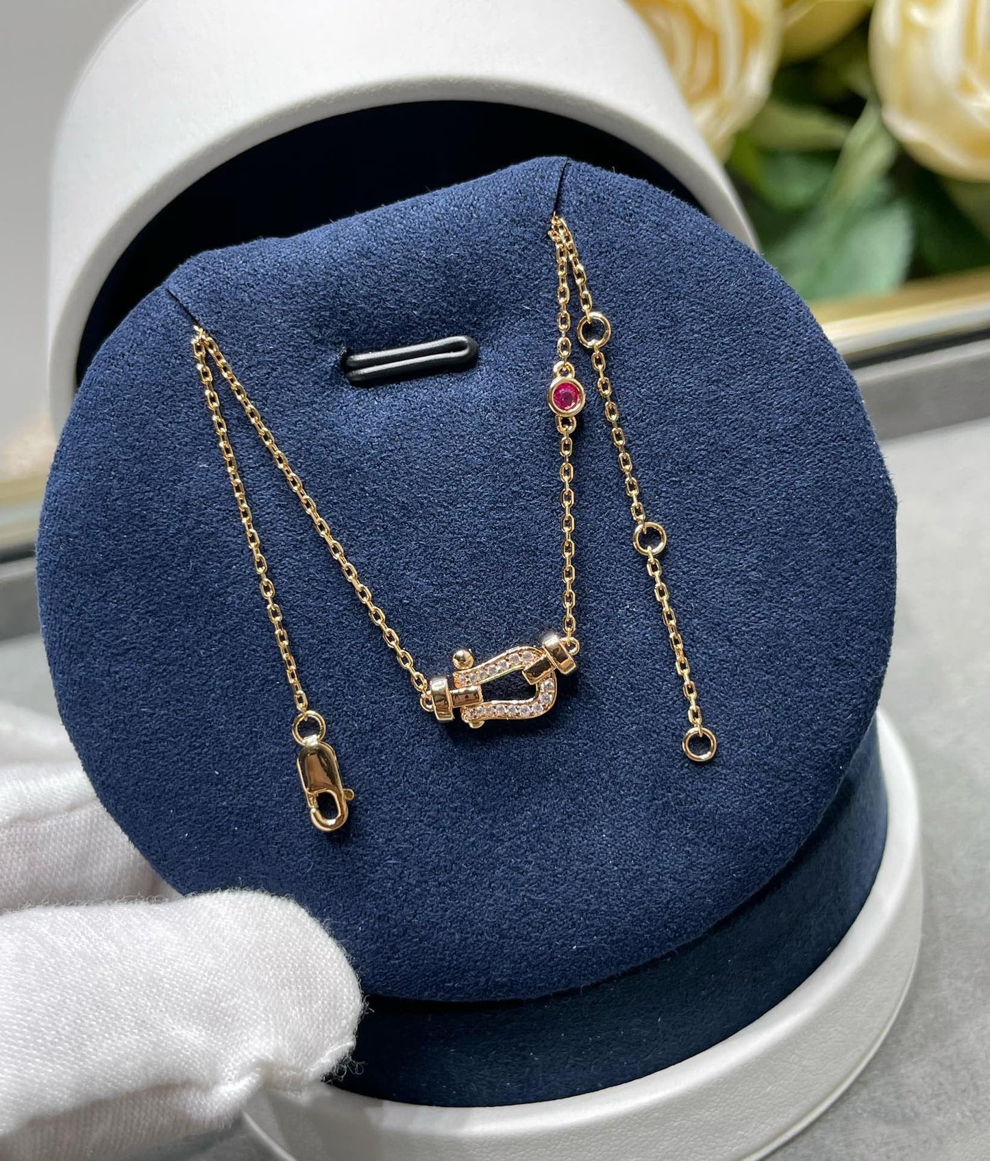 [Valéa jewellery]FORCE 10 DIAMOND PINK GOLD NECKLACE