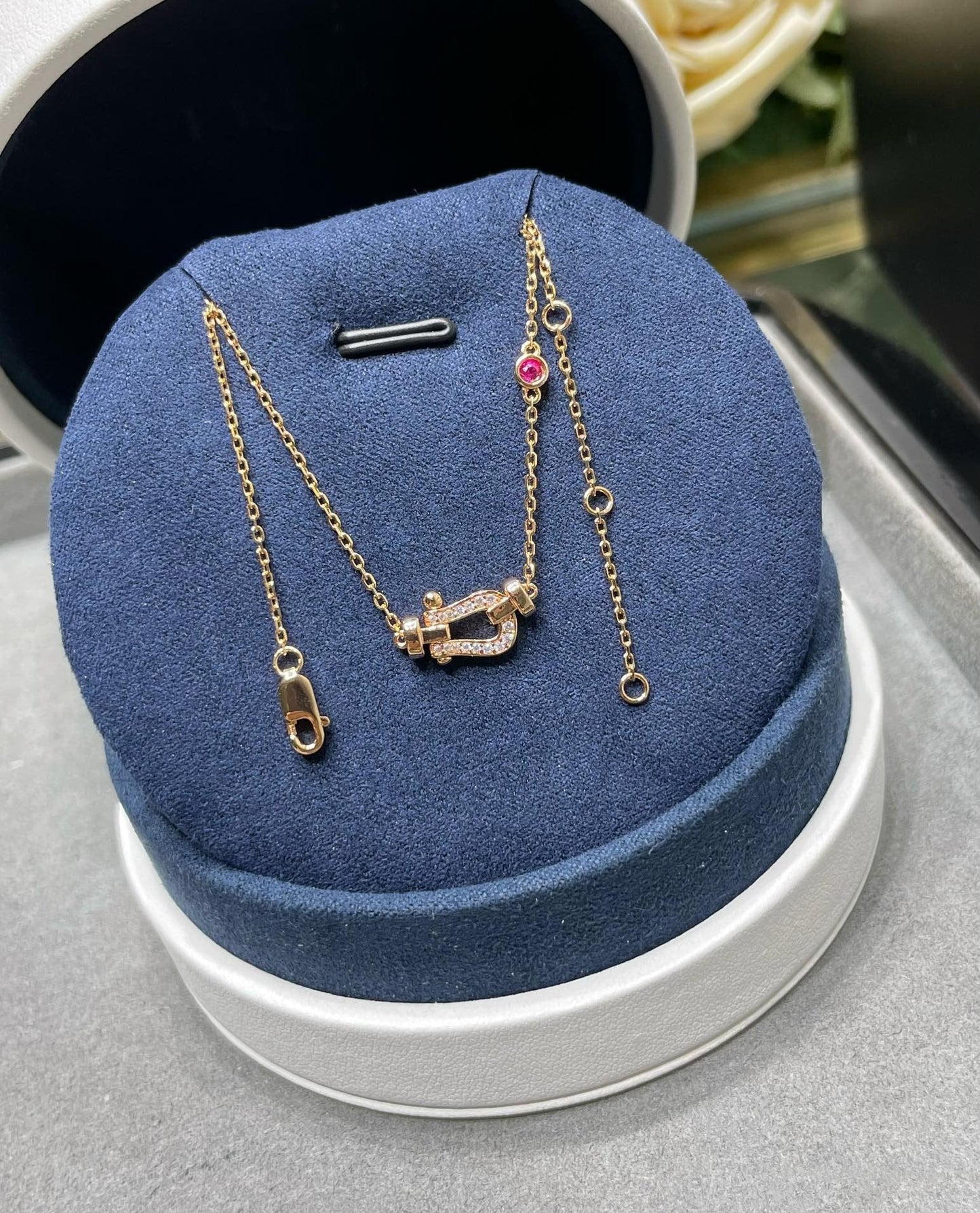 [Valéa jewellery]FORCE 10 DIAMOND PINK GOLD NECKLACE