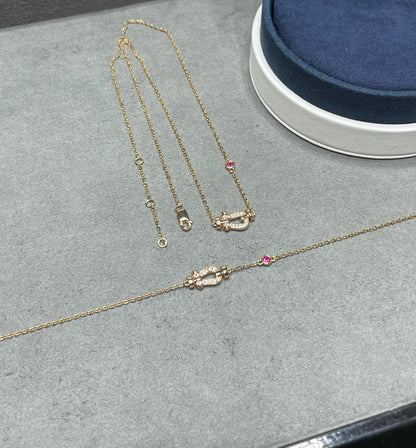 [Valéa jewellery]FORCE 10 DIAMOND PINK GOLD NECKLACE