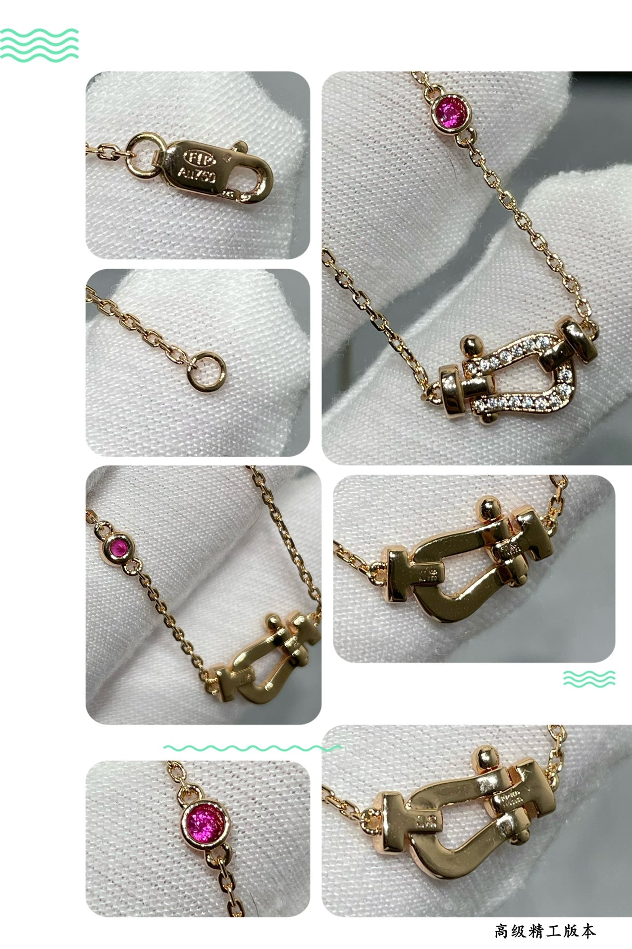 [Valéa jewellery]FORCE 10 DIAMOND PINK GOLD NECKLACE