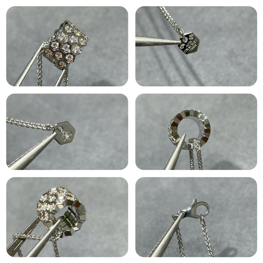 [Valéa jewellery]BEE LOVE DIAMOND PAVED 3 ROW NECKLACE
