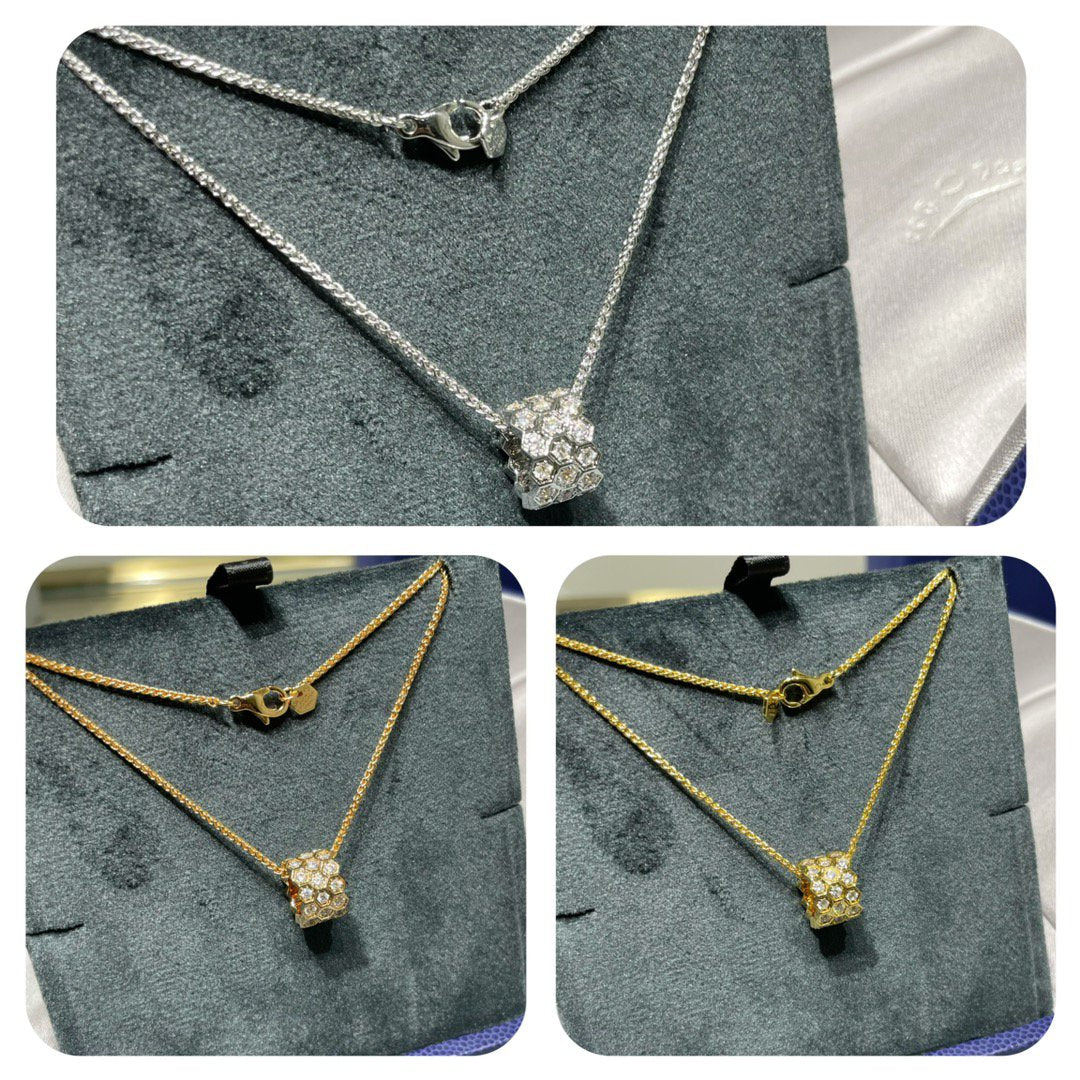 [Valéa jewellery]BEE LOVE DIAMOND PAVED 3 ROW NECKLACE