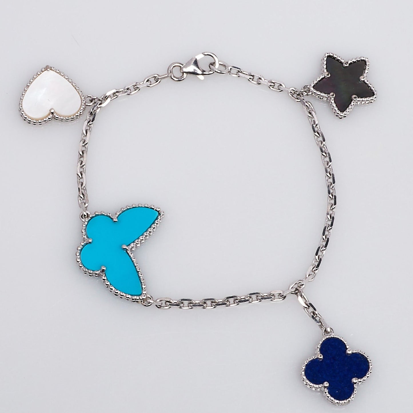 [Valéa jewellery]LUCKY SPRING SILVER BRACELET 4 MOTIF