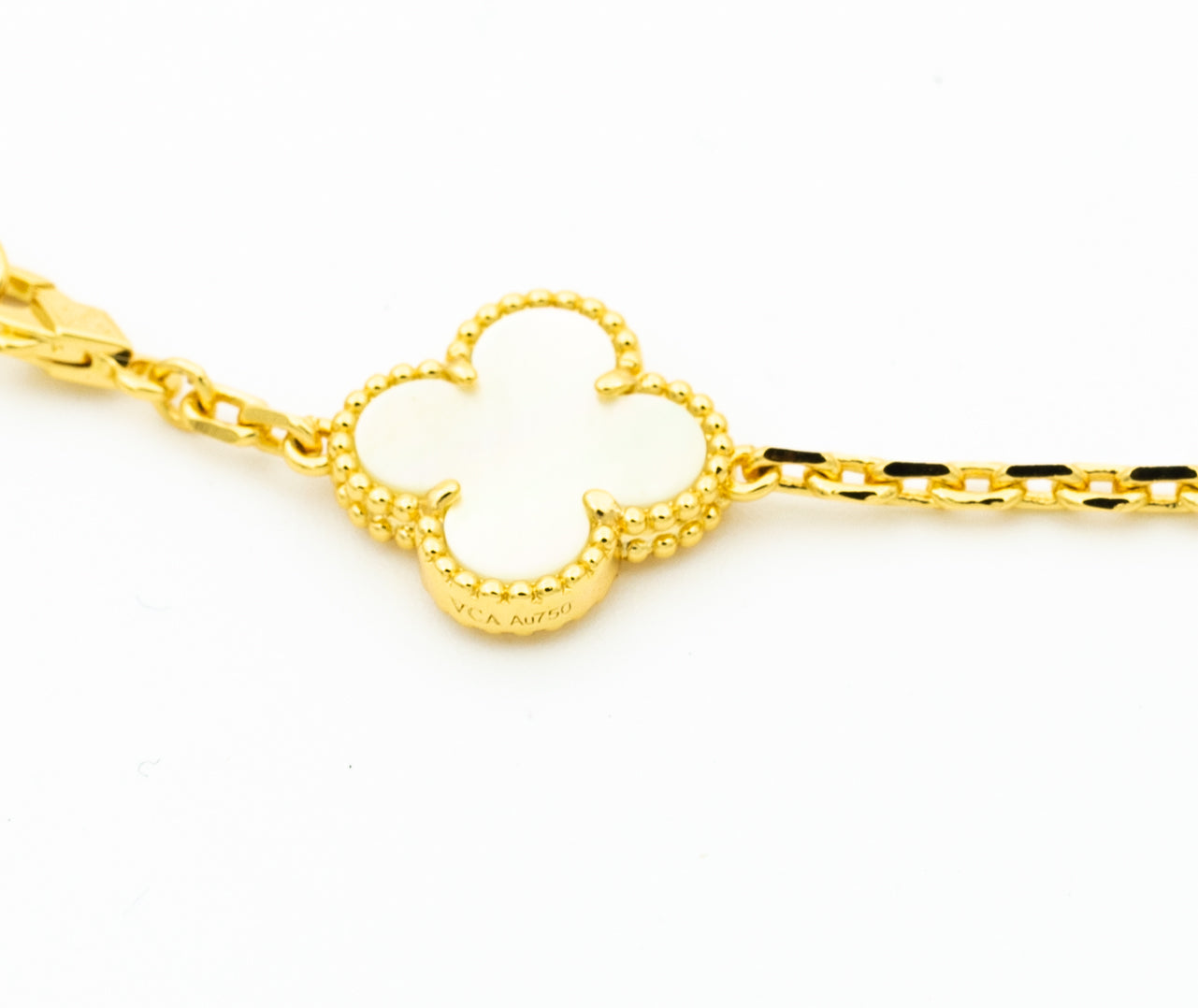 [Valéa jewellery]CLOVER BRACELET 5 MOTIFS ONYX MOP