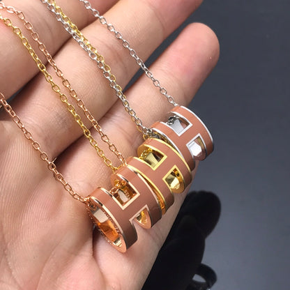 [Valéa jewellery]H NECKLACE BROWN
