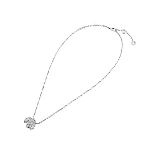 [valéa jewellery]SERPENTI SILVER NECKLACE DOUBLE RING DIAMOND
