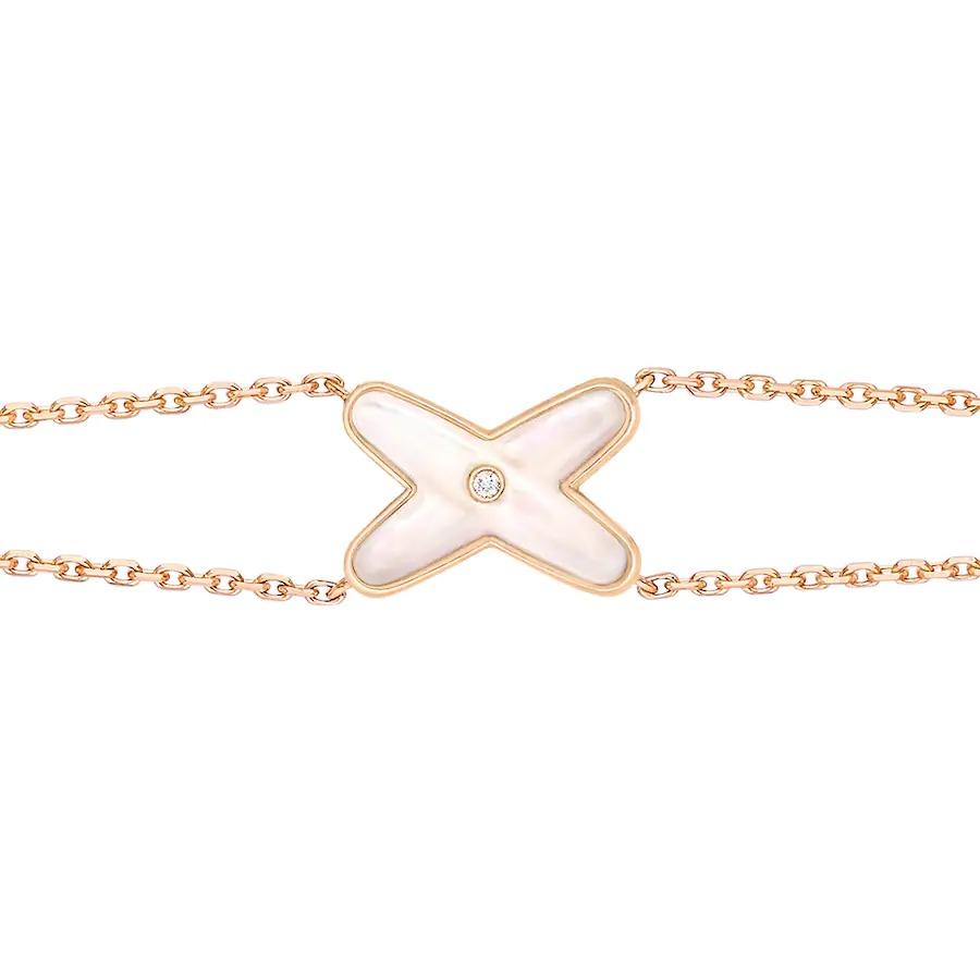 [Valéa jewellery]JEUX BRACELET WHITE MOP PINK GOLD 1 DIAMOND