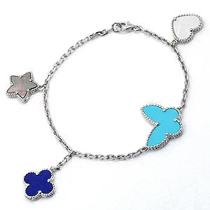 [Valéa jewellery]LUCKY SPRING SILVER BRACELET 4 MOTIF