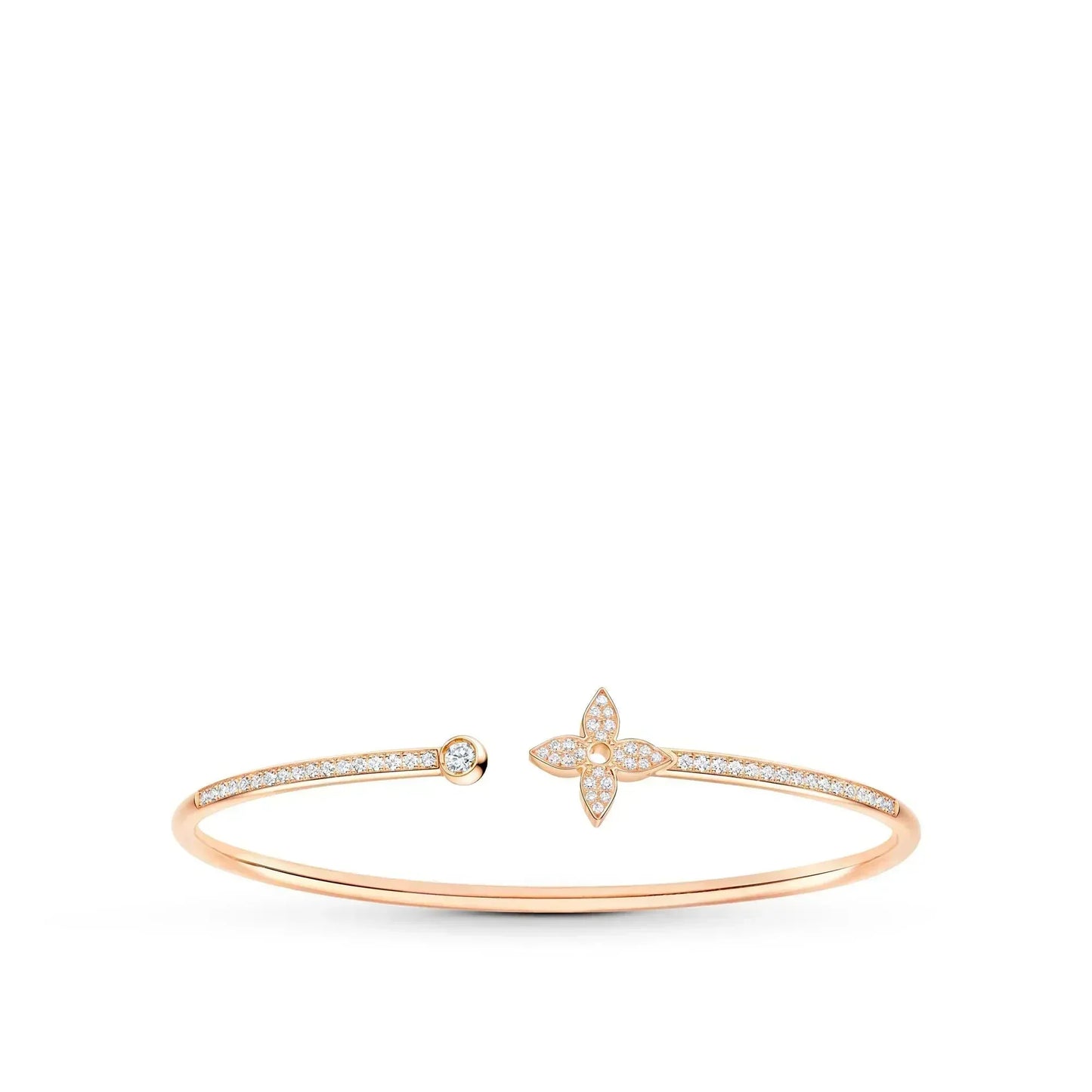 [Valéa jewellery]IDYLLE PINK GOLD OPEN BRACELET DIAMOND PAVED