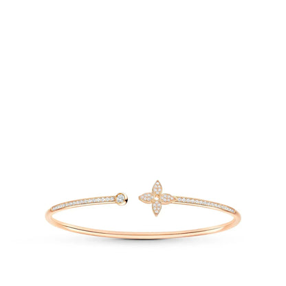 [Valéa jewellery]IDYLLE PINK GOLD OPEN BRACELET DIAMOND PAVED