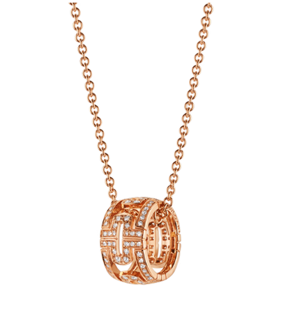 [Valéa jewellery]PARENTESI NECKLACE PINK GOLD DIAMOND