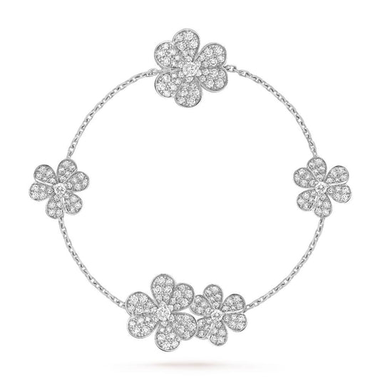 [Valéa jewellery]FRIVOLE SILVER 5 FLOWERS BRACELET