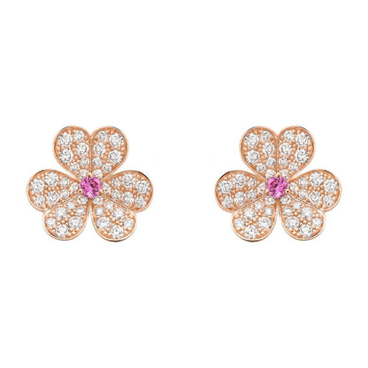 [Valéa jewellery]FRIVOLE PINK GOLD FLOWER DIAMOND EARRINGS