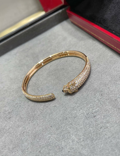 [Valéa jewellery]PANTHERE FULL DIAMOND OPEN BRACELET
