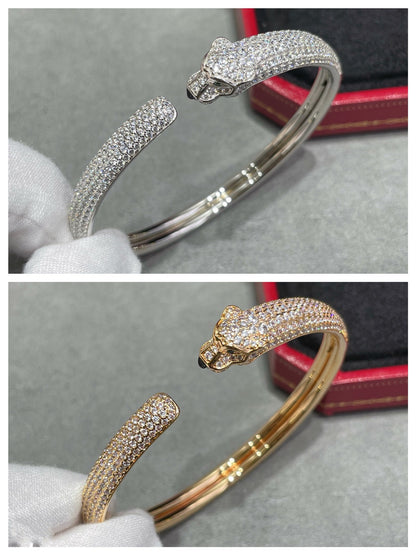 [Valéa jewellery]PANTHERE FULL DIAMOND OPEN BRACELET